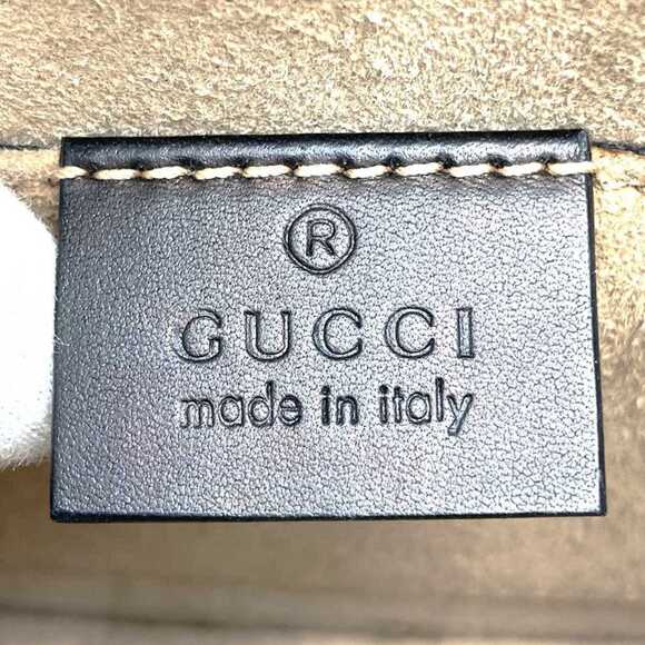 GUCCI Authentic Black Leather Sylvie Shoulder Bag - Picture 9 of 11